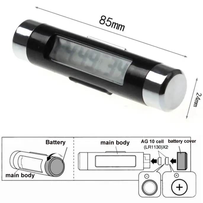 Автомобильный термометр для кондиционера Синий ЖК автомобиля электронные часы
