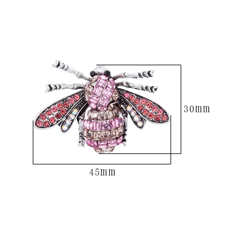 TDQUEEN Crystal Bee Brooches For Women Silver Color Metal Hijab Pins Jewelry Party New Dragonfly Butterfly Lapel Pin Broches | Украшения и