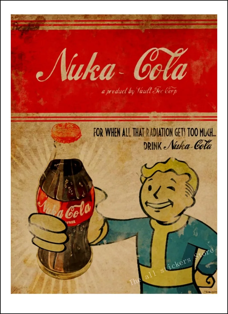 Fallout 3 4 игровой Плакат Украшение для домашнего интерьера крафт-игра плакат рисунок core наклейки на стену/9005