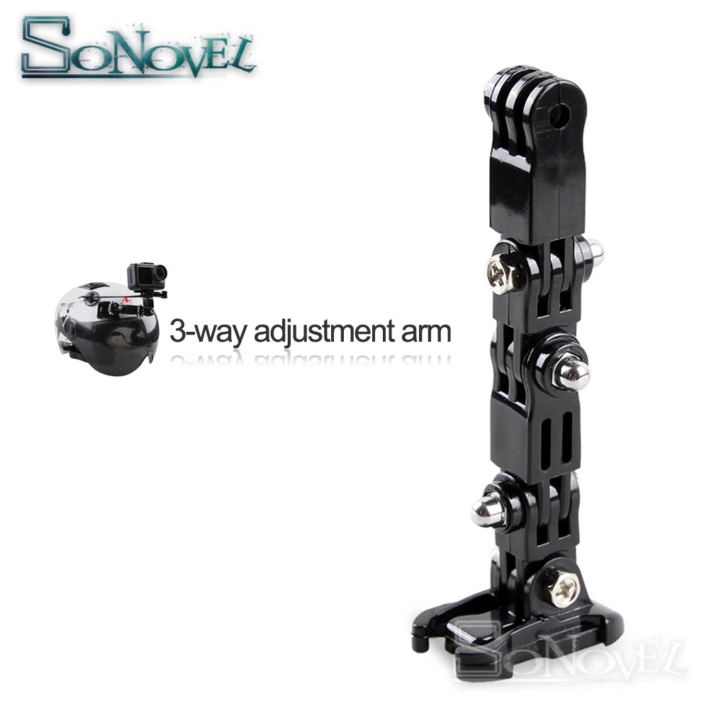 Регулируемый мотоциклетный шлем подбородок крепление для GoPro держатель камеры