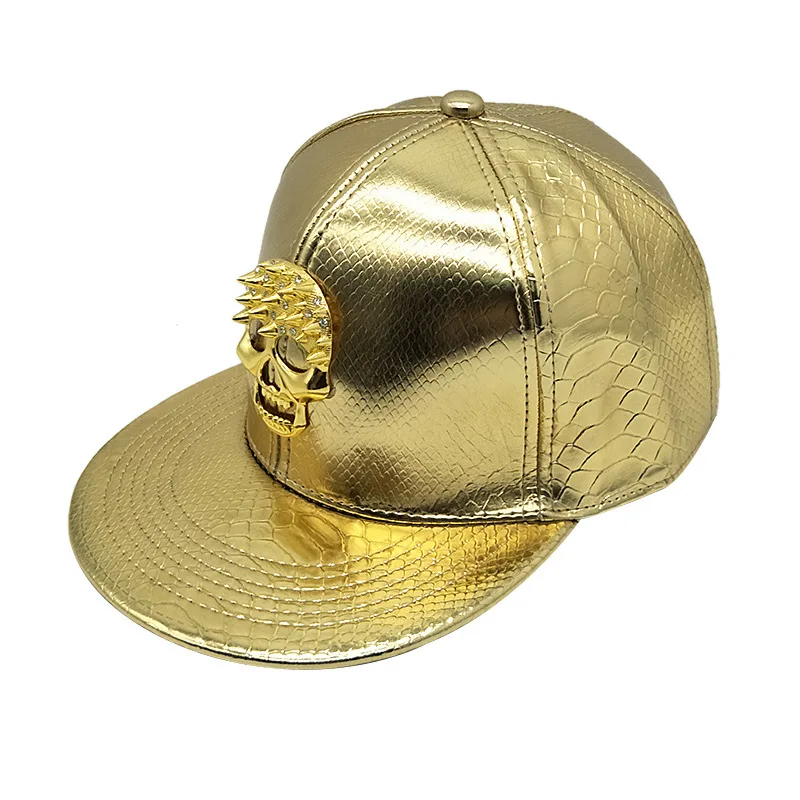 Новая бейсбольная кепка с черепом Snapback для мужчин и женщин хип-хоп плоская