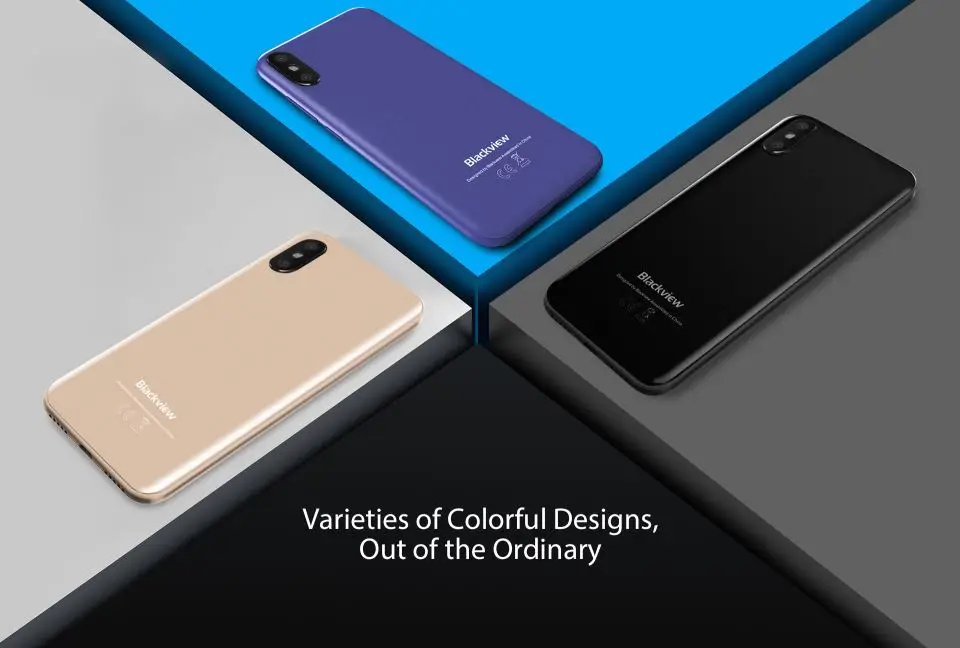 Blackview A30 3g мобильный телефон с функцией распознавания лица 5,5 дюймов Android 8,1 смартфон четырехъядерный 19:9 полноэкранный мобильный телефон MTK6580A 2 ГБ+ 16 Гб