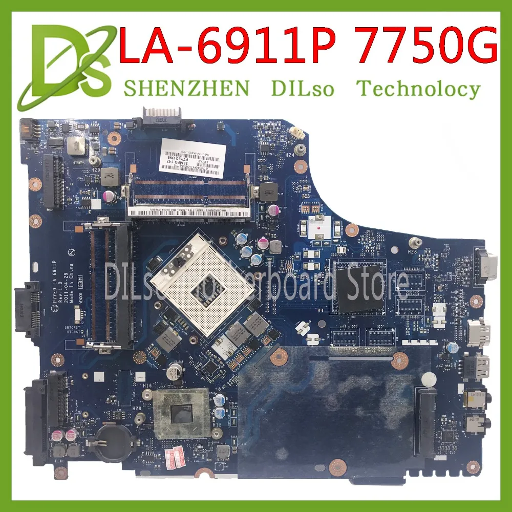 KEFU LA 6911P motherbaord для Acer aspire 7750 7750G материнская плата ноутбука без GPU MBRN802001 Оригинал