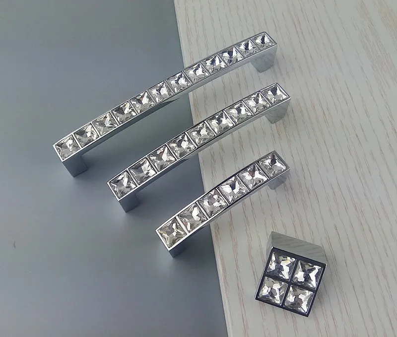 Супер Блестящая кристальная Стеклянная Ручка 3D Алмазная мебель раздвижные двери ручки ящика Шкаф Кухонные Шкафы Шкаф ручки