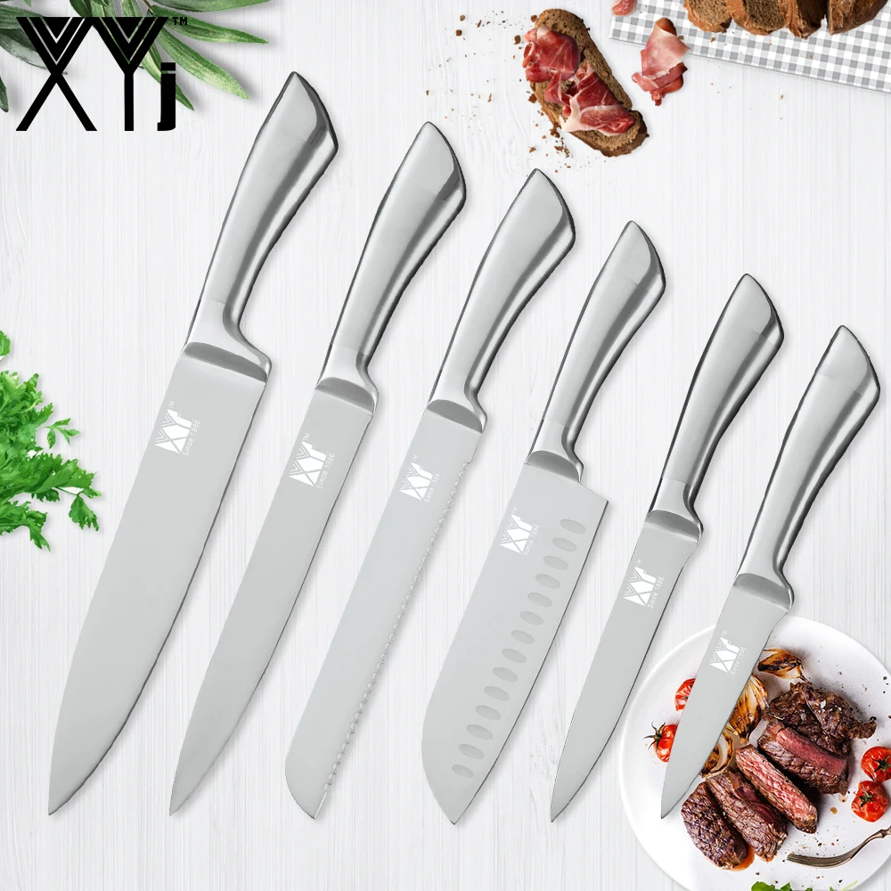 Кухонные ножи xyj интимные аксессуары Обстрагывая утилита Santoku шеф повар нарезки