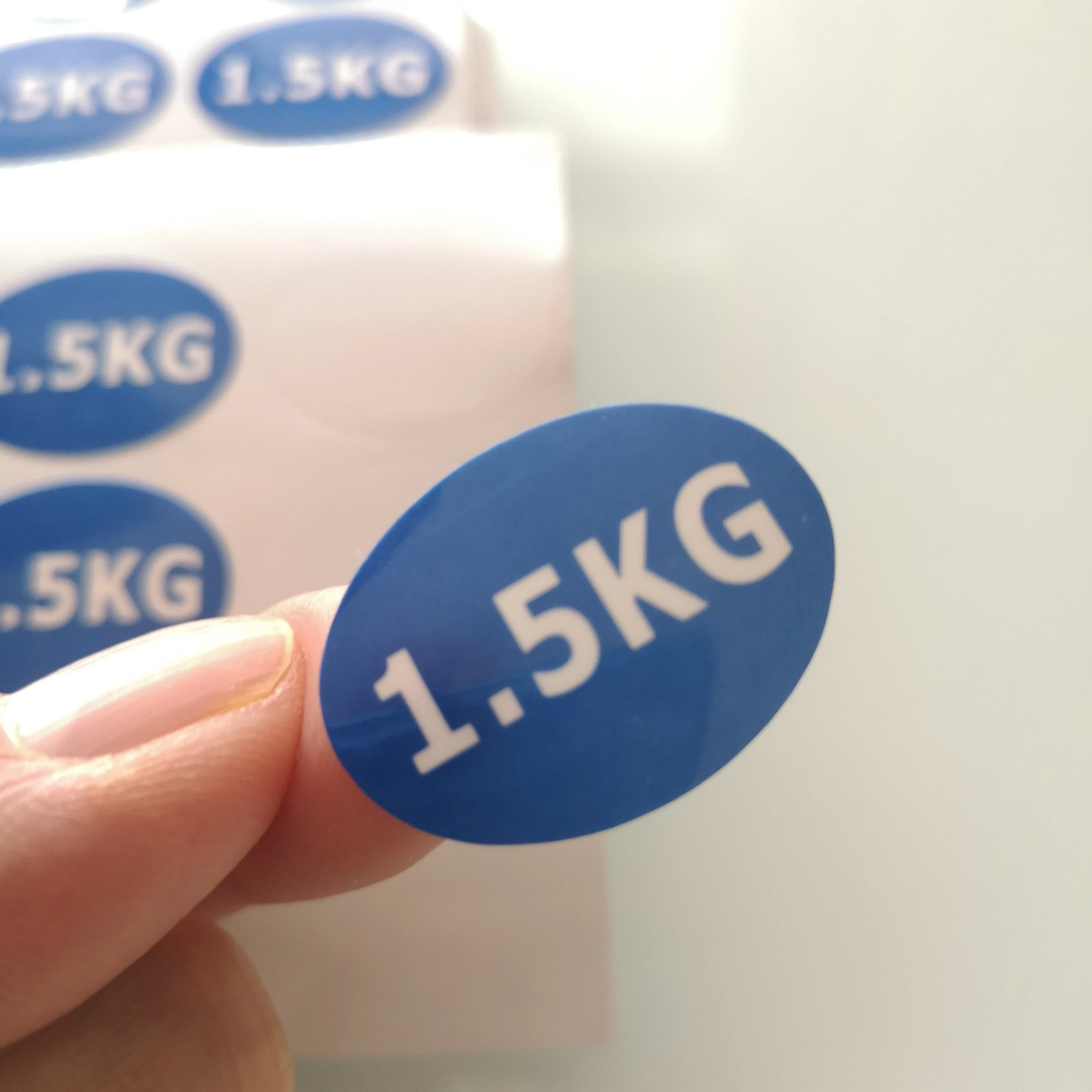 1000pcs 2.7x2cm 1.5KG weight number Self-adhesive paper label sticker for packing, Item No. FA42