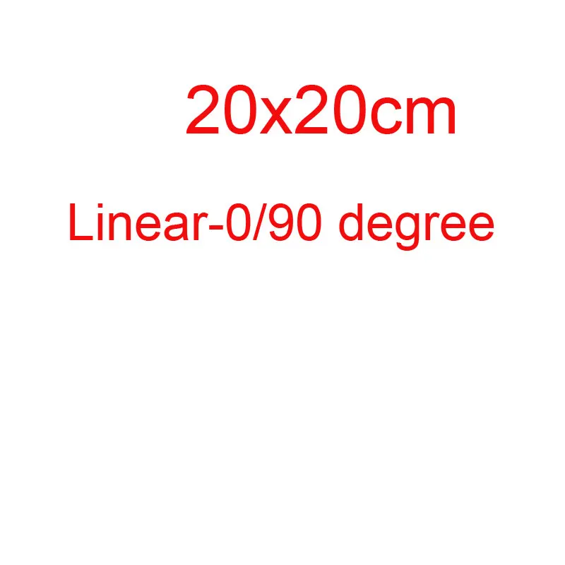 1 париж 15*15 см/20*20 см/12*12 см 3D поляризатор фильтр с держателем Кронштейн Держатель для Proectors Imax кинотеатры фильтры для проектора - Цвет: 20X20CM linear 0 90