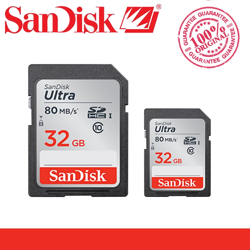 SanDisk Ultra карта памяти класс 10 32 ГБ 16 64 128 SDHC SDXC C10 80 МБ/с./с|memory card c10|memory cardsdxc memory |