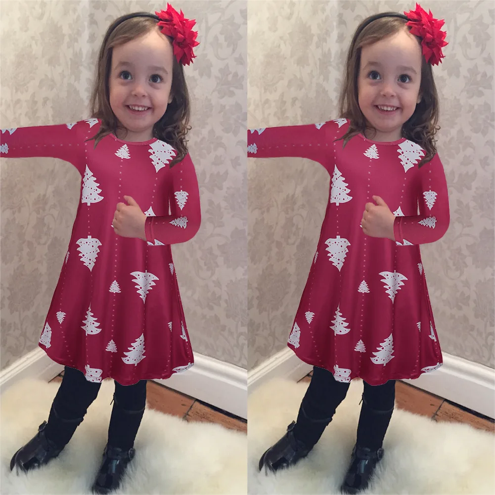 Рождественский комбинезон зимние платья для девочек детское платье с цветочным