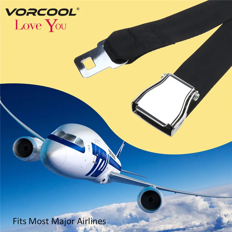 VORCOOL 55-100 см, регулируемый ремень для самолета, удлиненный ремень безопасности, удлинитель с пряжкой, аэроплан, основной авиационный автомобиль