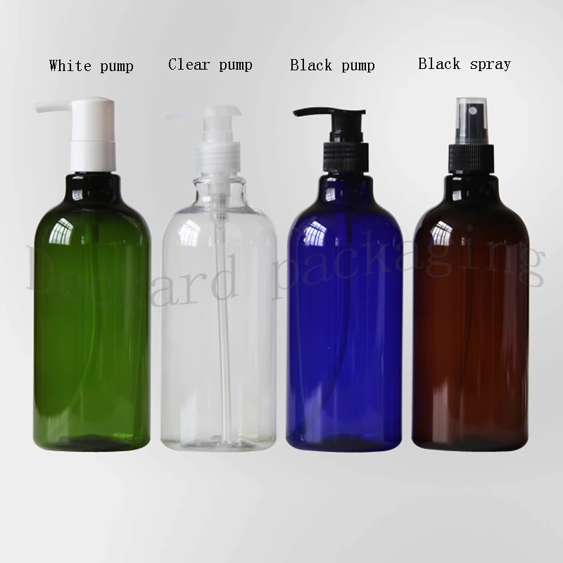 

500ML mist sprayer pump plastic container 500cc shampoo plastic bottles lotion pump PET cosmetic container Lotion plastic bottle