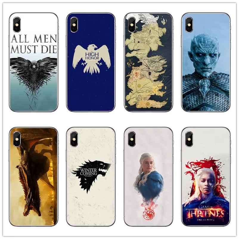 Игра престолов Daenerys Dragon Jon Snow tyrion lannister силиконовый мягкий ТПУ чехол для телефона