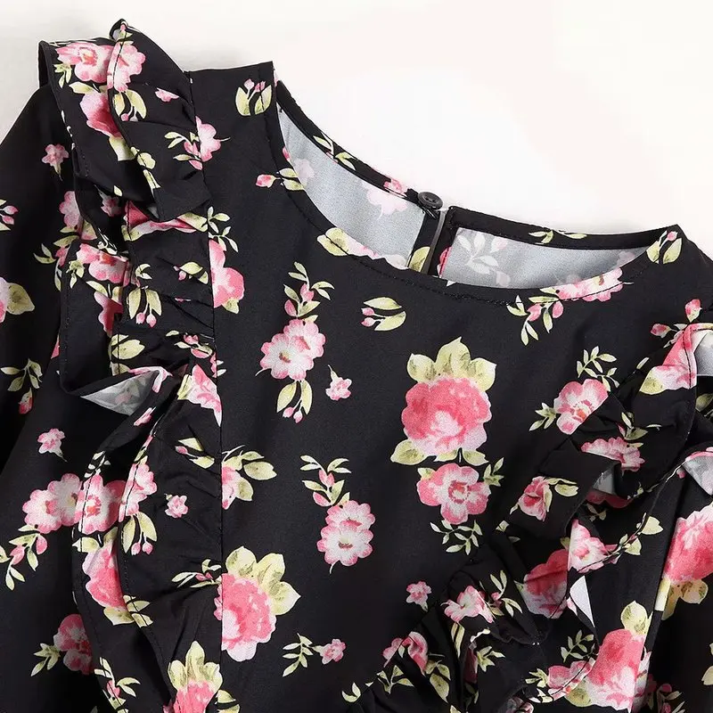 Популярное Новое ламинированное платье с цветочным принтом в европейском и