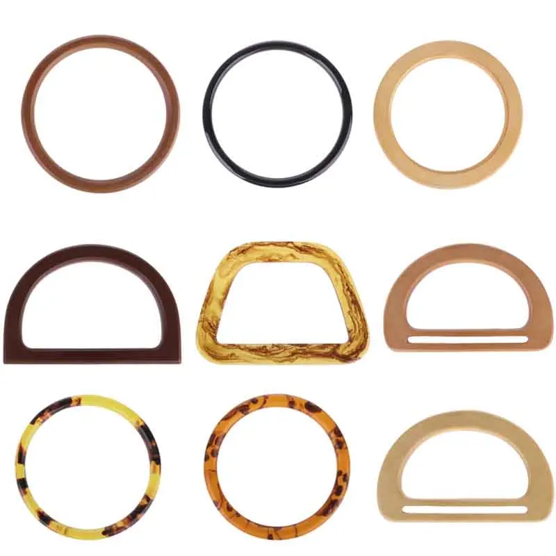 

Home Bag Round Plastic Purse Handle Replacement DIY Handbag Accessories