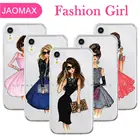 Jaomax Мягкий ТПУ Модный чехол для телефона для девочек iPhone 6S 7 8 Plus 11 5s Se Xs Max Xr Прозрачный чехол для женщин