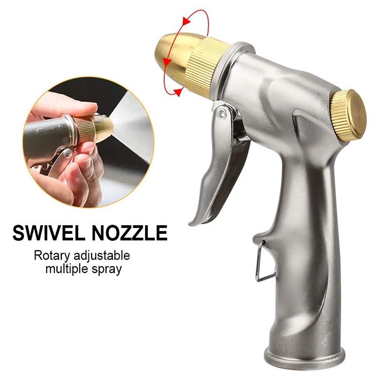 Garden Hose Nozzle Sprayer Gun Heavy Duty Nozzle Leak Proof High Pressure Sprayer in 4 Spraying Modes for Watering Plants& Lawn