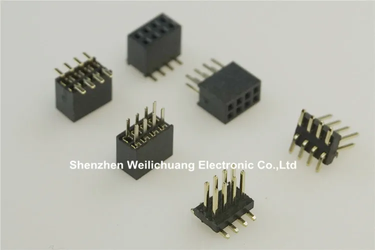 1000 шт. 0 050 &quot2x4 P 8 Pin 1 27 мм штекер/Гнездо SMT/гнездо DIP PCB Header двухрядный прямой SMT Headers|8
