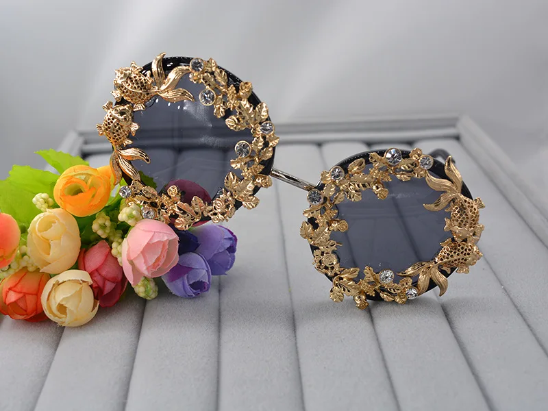 2017 новая мода алмаз ручной работы женские солнцезащитные очки бренда класса Люкс