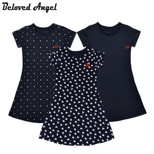 Вечернее платье для девочек, хлопковые костюмы с принтом для девочек-подростков, платья принцессы с бантом, детская одежда, детская одежда, детские платья