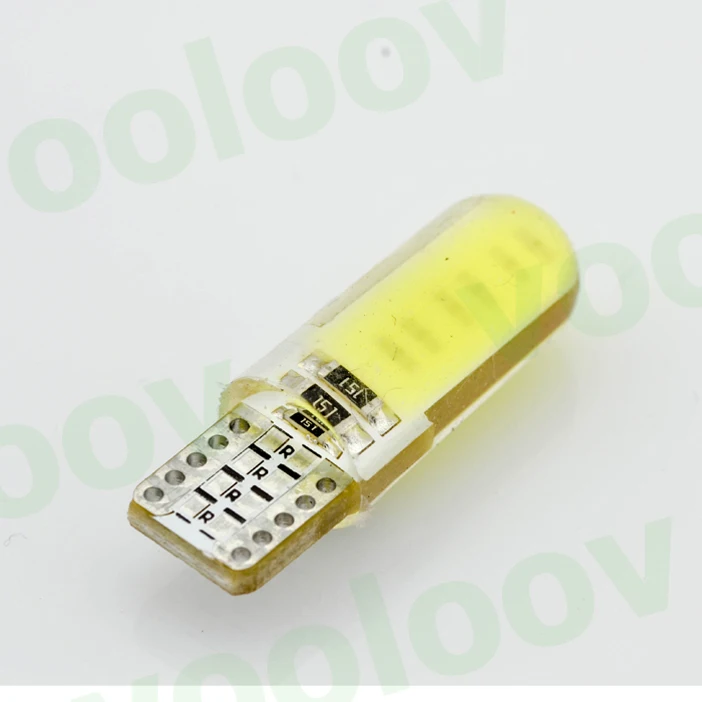 1 шт. cob T10 194 921 W5W led силикагель водонепроницаемый клиновидный свет габаритный