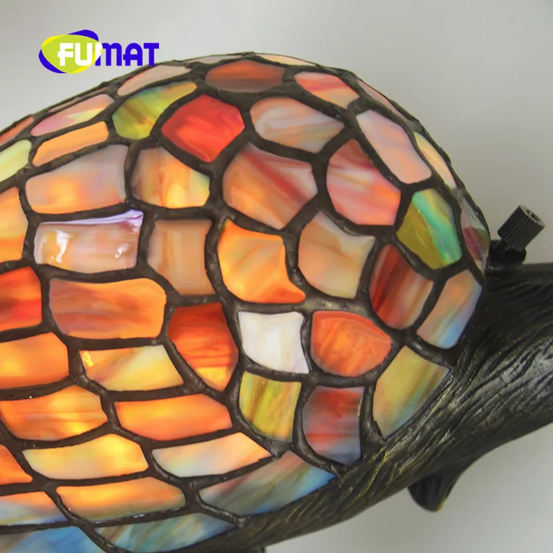 FUMAT прикроватная лампа Тиффани в американском ретро-стиле для кабинета детской
