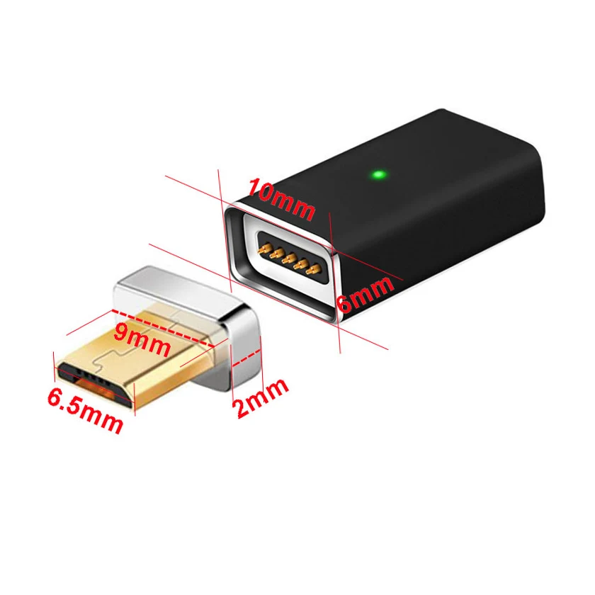 2 й обновленный адсорбционный магнит адаптер Micro USB Магнитный зарядный кабель