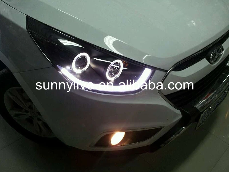 Для HYUNDAI Tucson IX35 светодиодный ная фара ангельские глазки 2009 2013 год Тип SN|angel eyes|eyes