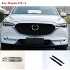 Высококачественный автомобильный детектор ABS, хромированная крышка, отделка, передняя фара, противотумансветильник фара, детали рамы, 2 шт. для Mazda CX-5 CX5, 2 поколения 2017 2018