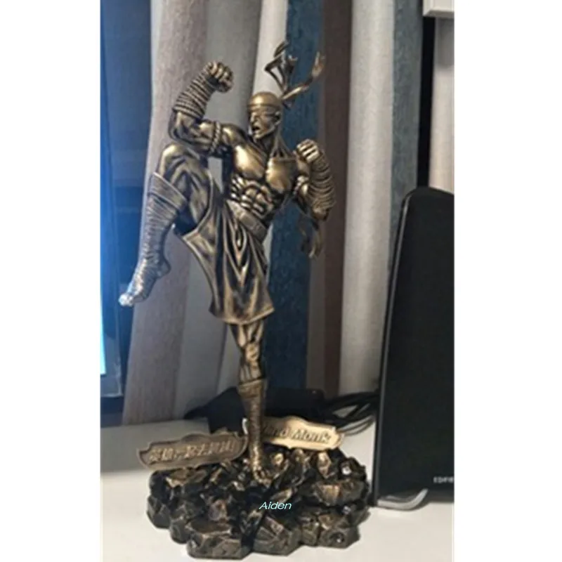 1" Статуя League of Legends Lee Sin The Blind Monk полноразмерная портретная GK фигурка Коллекционная модель игрушки коробка 30 см B472