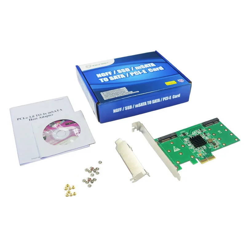 4 порта mSATA Raid Card конвертер SSD адаптер PCI Express X2 контроллер 6 ГБ/сек. RAID0 1 10|raid card|msata