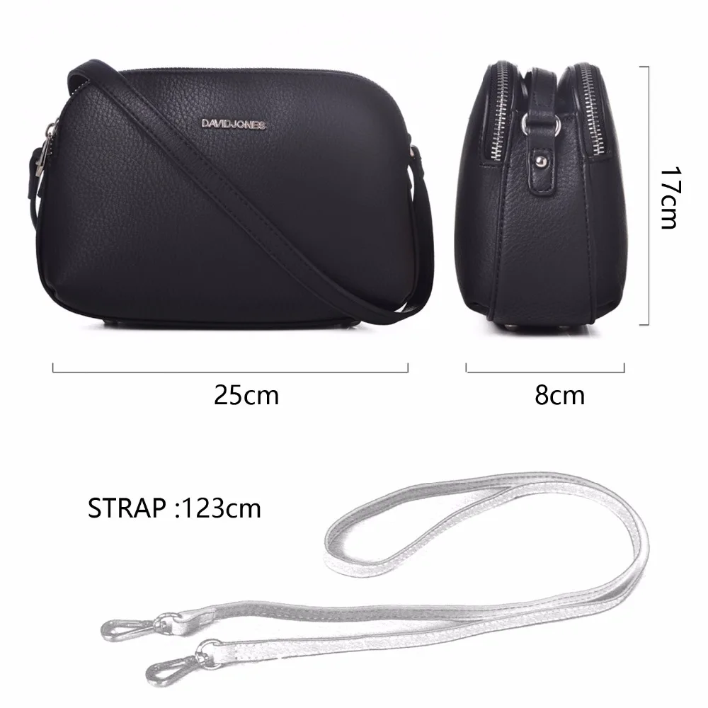 DAVIDJONES женские сумки через плечо искусственная кожа женская сумка маленькая леди