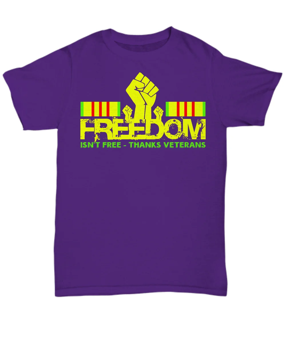 Лидер продаж футболка унисекс из 100% хлопка с надписью Freedom isnɿree Thank Veterans летняя