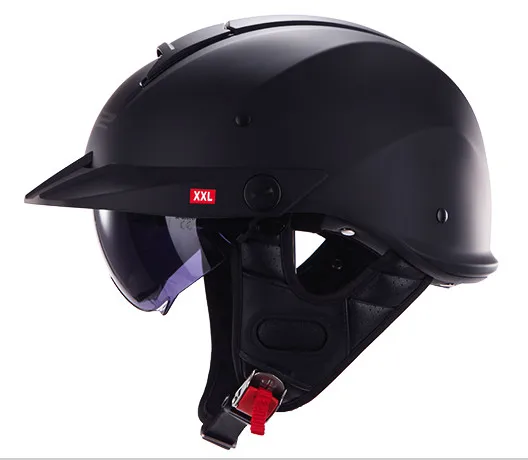 LS2 Всемирный магазин LS2 OF590 moto rcycle шлем с солнцезащитным козырьком пол уход за кожей лица Винтаж moto шлем DOT Сертификация - Цвет: Matte black