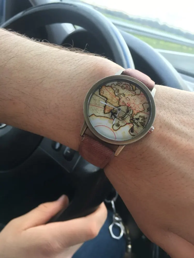 Топ Бренд роскошные часы montre femme 2018 Relogio модные женские карта мира ковбойский