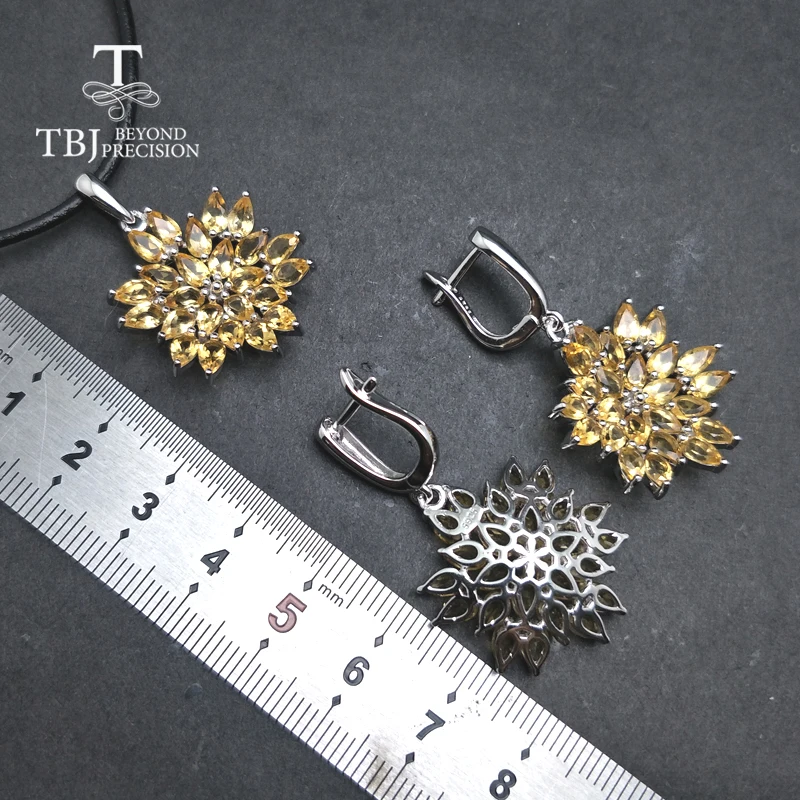 Женский ювелирный набор TBJ из серебра 925 пробы с подвеской и сережками