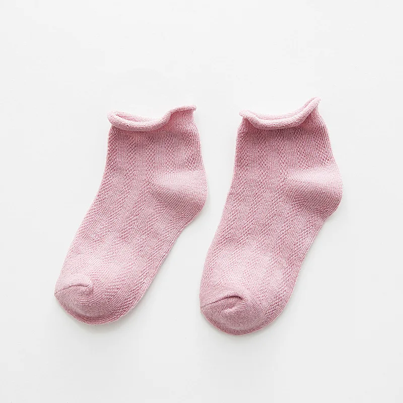 pink Детские носки для мальчиков и девочек, носки-Чулочные изделия для детей, Age1-12y, хлопок, Meias, meia, милые носки до щиколотки - Цвет: pink