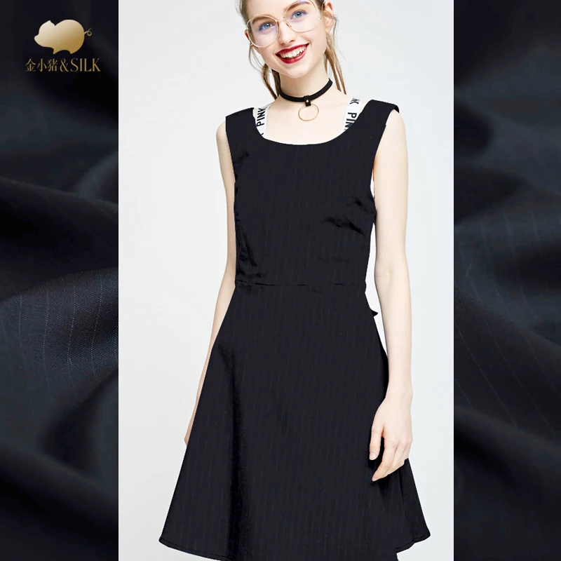 Новинка 2017 тёмно-полосатая шерстяная ткань чистая осенняя усовершенствованная