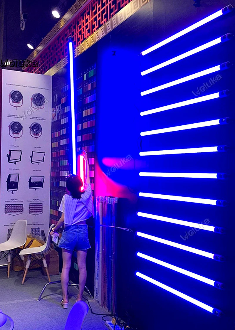 Полноцветная светодиодная лампа для фотосъемки 2 4 метра RGB с подсветкой DMX