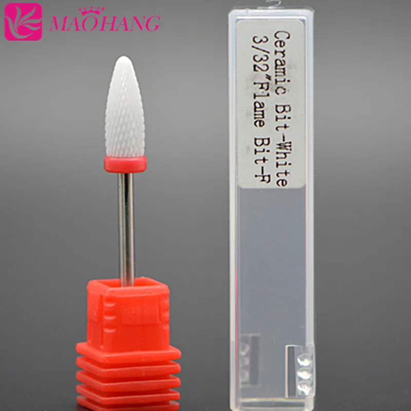 Ceramic flame F 29 тип пилочка для ногтей электрическое сверло для ногтей маникюрная машина Карбид& Керамика& бриллиант вращать заусенцев Фрезерный резак сверление ногтей - Цвет: Ceramic flame F