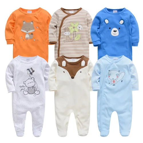 434540464481 6 шт./партия детские комбинезоны; богемный комплект, roupa de bebes кукла трансфер до Одежда для новорожденных мальчиков и девочек Летняя хлопковая футболка на возраст 3, 6, 9, 12 месяцев младенческой комбинезон Костюмы - Цвет: 434540464481