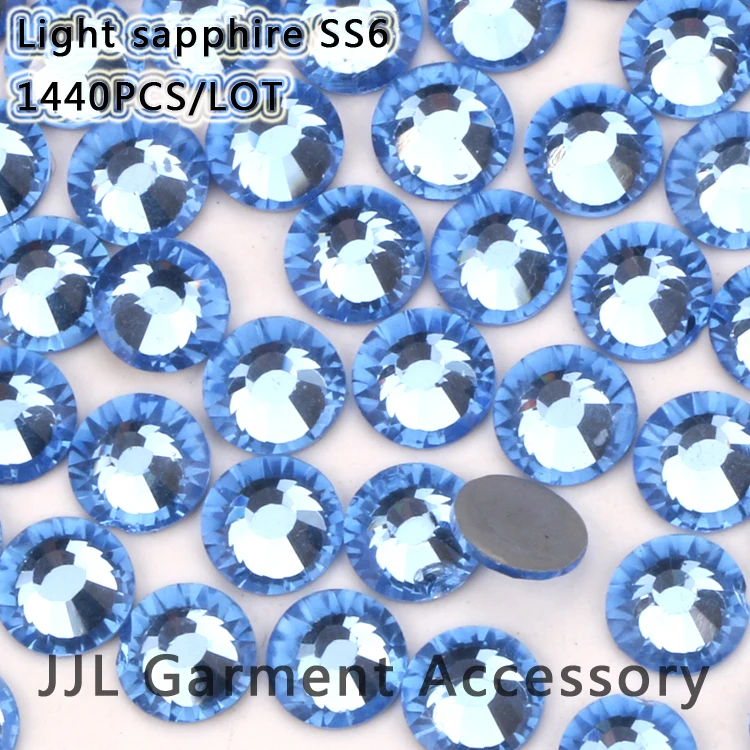 SS6-SS30 Light sapphire Color similar SWA Rhinestone1440pcs/lot High quality Hotfix Rhinestones use for high-end clothing | Дом и сад