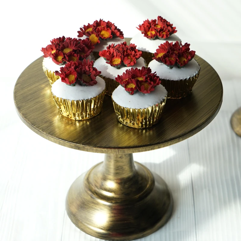 Новое поступление винтажная Золотая подставка для торта 10 дюймов/12 дюймов