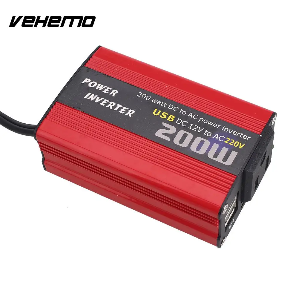 Vehemo 50/60 Гц 12 В постоянного тока до 220 AC конвертер Зарядное устройство