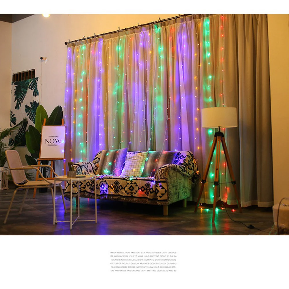 Светодиодные Luces Decoracion рождественские фонари праздничный свет романтические гирлянды Рождественские Свадебные праздники 3x3/2x2/6x3/3x2 метра