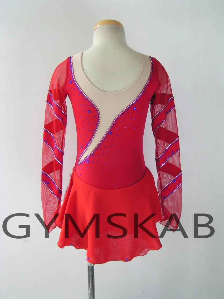 2018 New Style Figure Skating Dress Women's Girl's Customized Ice Long-sleeved Gymnastics Costume 6608 | Тематическая