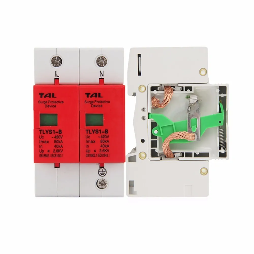 Устройство для защиты от перенапряжения Φ 40KA ~ 80KA 275V 385V 420V AC Spd устройство дома
