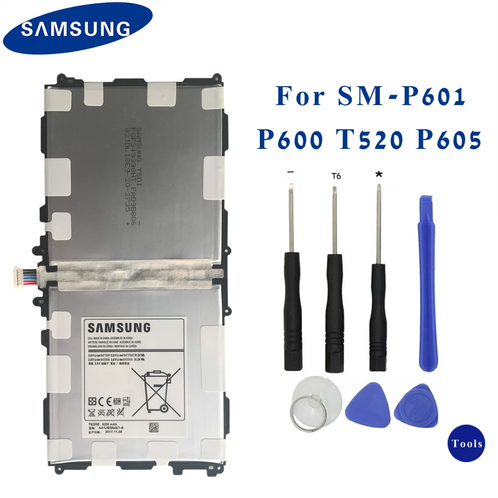 Оригинальный samsung Tablet Батарея T8220E для GALAXY Note 10 1 Tab Pro P600 P601 SM P605K P607 T520 T525 8220