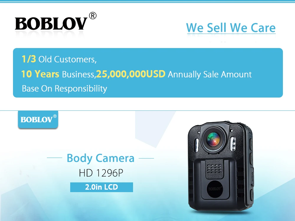 BOBLOV WN9 переносной средства ухода за кожей носить Камера Новатэк 96650 HD 1296P полицейская камера 170 градусов 2 дюймов Экран безопасности полиции Камера