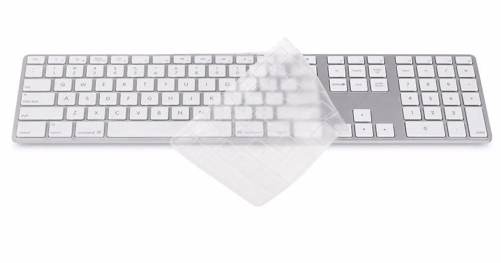 Clear TPU Для iMac проводная USB клавиатура Apple A1243 MB110LL/B с цифровой клавиатурой Версия США TPU чехол для клавиатуры защитная кожа Для iMac - Цвет: Clear TPU