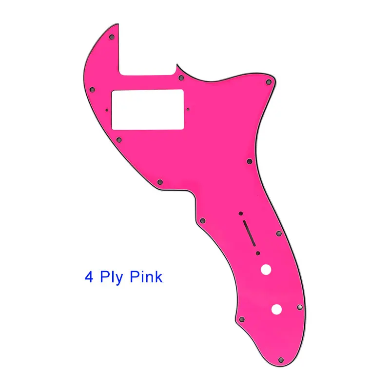 4Ply Pink Pleroo пользовательские гитарные части-для США Thinline Tele 69 гитарная накладка с PAF хамбакером царапина пластины, Многоцветный выбор - Цвет: 4Ply Pink